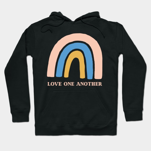Love one another - Rainbow Hoodie by UnderDesign